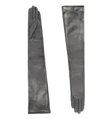 アニェル レディース アクセサリー 手袋 レザー Agnelle Glamour Leather Gloves Arm Length Black ブラックのサムネイル