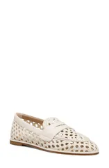 スチュアート ワイツマン レディース シューズ スリッポン・ローファー Stuart Weitzman Spencer Woven Loafer Cream クリームのサムネイル