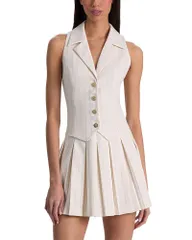 アリスアンドオリビア レディース アウター ベスト Alice and Olivialicia Vest Dress Off WhiteBlack オフホワイトのサムネイル