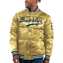 スターター レディース アウター ジャケット・ブルゾン サテン Menstarter Gold Brooklyn Dodgers Cooperstown Collection Bronx Satinのサムネイル