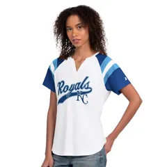 スターター レディース トップス Tシャツ Womenstarter White Kansas City Royals Game Onotch Neck TShirt Ryl White ホワイトのサムネイル