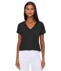 スプレンディット レディース トップス シャツ Vネック Splendid Louisa Vneck Short Sleeves Tee Black ブラックのサムネイル