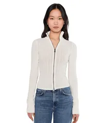 フリーピープル レディース アウター ニット・セーター Free People We The Free Brunch Girl ZipUp Clean Ivory アイボリーのサムネイル
