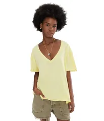 フリーピープル レディース トップス シャツ Free People Nina Tee V Lemon Waterのサムネイル