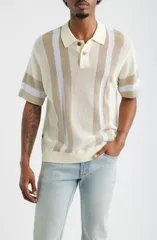 オベイ メンズ トップス ポロシャツ セーター Obey Seth Polo Sweater Unbleached Multi マルチカラーのサムネイル