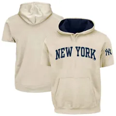 ファナティクス メンズ アウター パーカー・スウェットール コントラスト Mens Fanatics CreamNavy New York Yankees Big Tall Contrast Shorのサムネイル