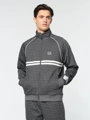 セルジオタッキーニ メンズ アウター ジャケット・ブルゾン Sergio Tacchini Dallas Houndstooth Track Jacket Black Beauty ブラックのサムネイル