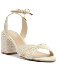 アレッツォ レディース シューズ サンダル Arezzo Womens Andy Mid Block Sandals Panacotaのサムネイル