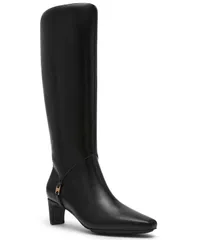 アンクライン レディース シューズ ブーツ・レインブーツ Anne Klein Womens Iverson Knee High Dress Boots Regular Wide Calf Blackのサムネイル