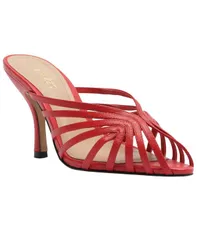 アレッツォ レディース シューズ サンダル Arezzo Womens Lucia High Stiletto Mule Sandals Intense Red レッドのサムネイル