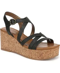 ブローフィッシュマリブ レディース シューズ サンダル Blowfish Malibu Womens Aurora Open Square Toe Strappy Wedge Sandals Blacのサムネイル