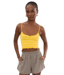 フリーピープル レディース トップス シャツ Free People Snap Into It Henley Crop Banana Citrusのサムネイル