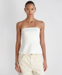 フレンチコネクション レディース トップス シャツ サテン ストラップレス French Connection Womens York Satin Christa Fleur Strapless Toのサムネイル