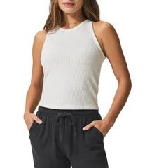 スプレンディット レディース トップス シャツ リブ ノースリーブ ニット Splendid Eco Supersoft Ribbed Knit Scoop Neck Sleeveless Tankのサムネイル