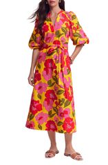 ボーデン レディース トップス ワンピース フラワー柄 コットン フラワー Boden Octavia Floral Cotton Dress YELLOW RADIANT BLOOM イエロー