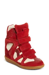 イザベル マラン レディース シューズ スニーカー Isabel Marant Bekett Hidden Wedge High Top Sneaker Women RED CHALK チョークのサムネイル