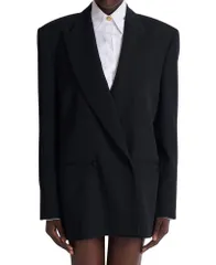 バルマン レディース アウター ジャケット・ブルゾン Balmain Oversized Grain De Poudre Jacket Black ブラックのサムネイル