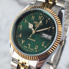 稼働品 SEIKO セイコー5 自動巻き 80s ヴィンテージ ホワイト文字盤