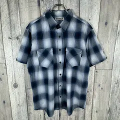 ROTT WEILER ロットワイラー 日本製 半袖 オンブレ ウエスタン チェック シャツ メンズ L サイズのサムネイル