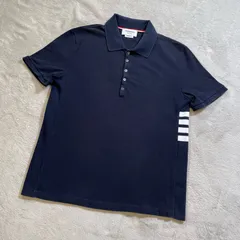 極美品　トムブラウン THOM BROWNE ポロシャツ 半袖 サイド4bar   ネイビー 紺 サイズ3 XL相当 MJP110A-00050415 国内正規品 メンズ トップス　18786のサムネイル