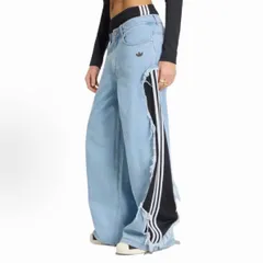日本未発売 Adidas Originals ADILENIUM 5.0 DECONSTRUCTED JOGGERS アディカラー デコンストラクト デニムパンツ レディース KY5192のサムネイル