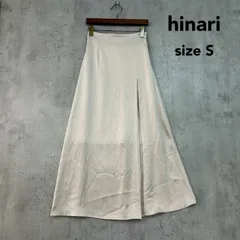 hinari ヒナリ サイズ S ベージュ スリット フレア ロングスカート ベージュ 生成り HNETO0323004 スリットスカート ウエストゴム ボトムス サテン調 エレガント ★ ■◇ ■◆のサムネイル