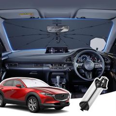 2026 신설계 마쓰다 CX-30 전용 우산형 선 쉐이드 프런트 차광 단열 UV 컷 DMEP/DMEJ3P/DM8P/DMFP 차용 선 쉐이드 완전 차광 흡반 고정 보조 차양 쉐이드 내장 보호 설치 간단 더위 대책 차중박 cx35 bcc2