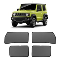 신형 짐니 JB04계 메쉬 커튼 마그넷식 차광 환기 사이드 바이저 차용 JIMNY JB64 JB74 선 쉐이드 차종 전용 설계