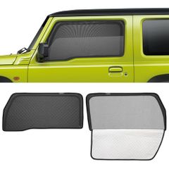신형 짐니 JB04계 선셰이드 마그넷식 사이드용 2in1 일체식 메쉬 커튼 JIMNY JB64 JB74 차종 전용 카쉐드 환기 단열 차양 메쉬 선셰이드 자외선 차단 UV 컷 차광 커튼 햇빛 5b78