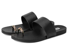 スティーブ マデン レディース シューズ サンダル Steve Madden Dove Black Leather ブラックのサムネイル