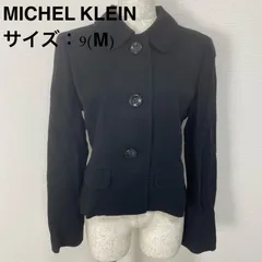 MICHEL KLEIN(ミッシェルクラン)ウール混ステッチテーラードジャケット 黒のサムネイル
