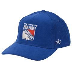 [American Needle] 캡 뉴요크·레인저스 NHL 로고 모자 맨즈 레이디스 아이스하키 코듀로이 브랜드 로열 블루 블루