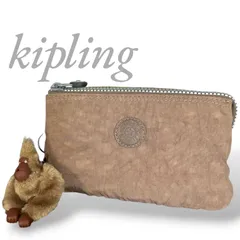 【MY0941】kipling キプリング ナイロン ブラウン マルチポーチ マルチケース 小物入れ レディース ゴリラチャームのサムネイル
