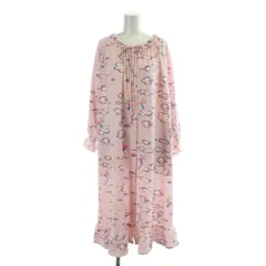 ツモリチサト TSUMORI CHISATO SLEEP ナイトウエア パジャマ L ピンク 総柄 長袖 ギャザーネック /AP25のサムネイル