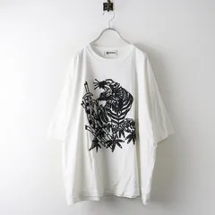 2024年 ロイスクレヨン アンドエルシー Lois CRAYON &ellecy 笹虎 コード刺繍Tシャツ M ホワイト／トップス 半袖 和柄【2400015076621】のサムネイル