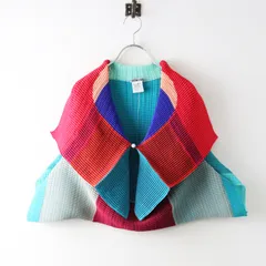 イッセイミヤケ ISSEY MIYAKE カラフルパターン 3D ボレロ  ジャケット 2｜マルチカラー アウター カーディガン【2400015083308】のサムネイル
