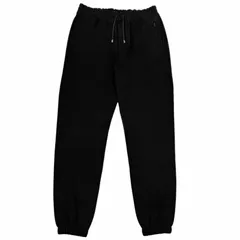 美品□SAINT LAURENT サンローラン 802189 ロゴレザーパッチ YSLロゴ刺繍 スウェットパンツ ブラック M イタリア製 正規品 メンズのサムネイル