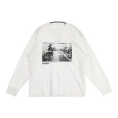 three dots 小林昭 グラフィックTシャツ AKIRA KOBAYASHI サイズS 長袖Ｔシャツ カットソー ロンＴ ホワイト レディース スリードッツ【中古】6-0713M∞のサムネイル