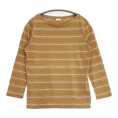 GALERIE VIE ボーダー コットン 長袖Ｔシャツ カットソー ロンＴ ブラウン レディース ギャルリーヴィー【中古】6-0713M∞のサムネイル