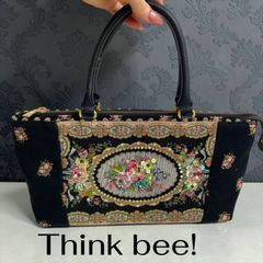 Think Bee! シンクビー！ フルーツ柄ビーズ刺繍 2wayバッグ - メルカリ