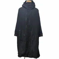 極美品□FENDI フェンディ FF0312 ストライプ柄 光沢 フーデッド 中綿入り パテッドコート ブラック 46 イタリア製 正規品 メンズのサムネイル