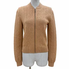 極美品◇HERMES エルメス 22SS 2E2201D3 クリケティス カシミヤ シルク混 ZIPUP ニット ブルゾン ブラウン系 36 イタリア製 レディースのサムネイル