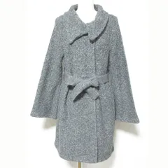 美品 VIVIENNE TAM ヴィヴィアンタム ウール ベルテッドニットコート 016-275909 サイズ0 グレー レディース 古着 中古 USEDのサムネイル