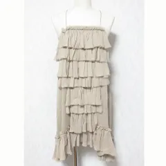 良品 THOMAS WYLDE トーマスワイルド シルク ティアード ドレス ワンピース サイズS ベージュ レディース 古着 中古 USEDのサムネイル