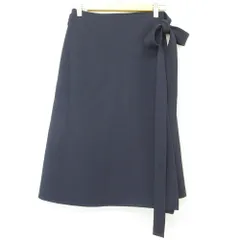 美品 CELINE セリーヌ フィービー期 ラップスカート サイズ38 ネイビー レディース 古着 中古 USEDのサムネイル