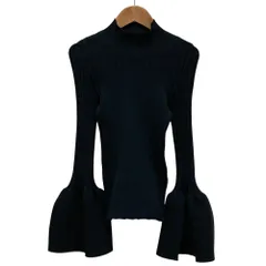 美品 CFCL シーエフシーエル POTTERY LONG BELL SLEEVE TOP ベルスリーブニット トップ セーター CF004KN073 サイズ1 ブラック レディース 古着 中古 USEDのサムネイル