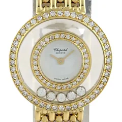 ショパール Chopard ハッピー ダイヤモンド 4119 腕時計 YG ダイヤモンド クォーツ ホワイト レディース 【中古】のサムネイル