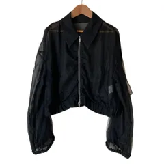 美品 HARE ハレ チュール クロップド ブルゾン ジャケット HAL07428AD サイズF ブラック レディース 古着 中古 USEDのサムネイル