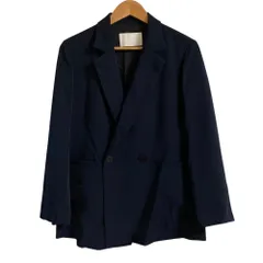 美品 Ballsey ボールジー ドライラチネ ダブルブレストジャケット サイズ36 ネイビー レディース 古着 中古 USEDのサムネイル