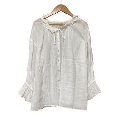 motomi.m】リネン ボウタイ リボン オーバーサイズ ブラウス - メルカリ